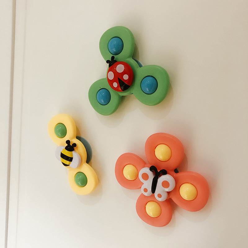 Kids Gyro Insect Sucker Spinner Rattle Bathroom Bath Toys Table Dinner Appease Toys for Baby Toddlers - ProTrendyz