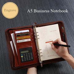 A5 Business Manager Folder Creative Zipper Bag Office Folder Work Meeting Record Book - ProTrendyz