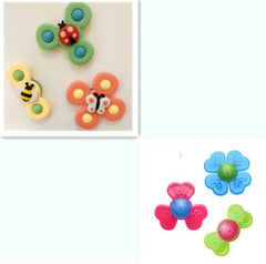 Kids Gyro Insect Sucker Spinner Rattle Bathroom Bath Toys Table Dinner Appease Toys for Baby Toddlers - ProTrendyz