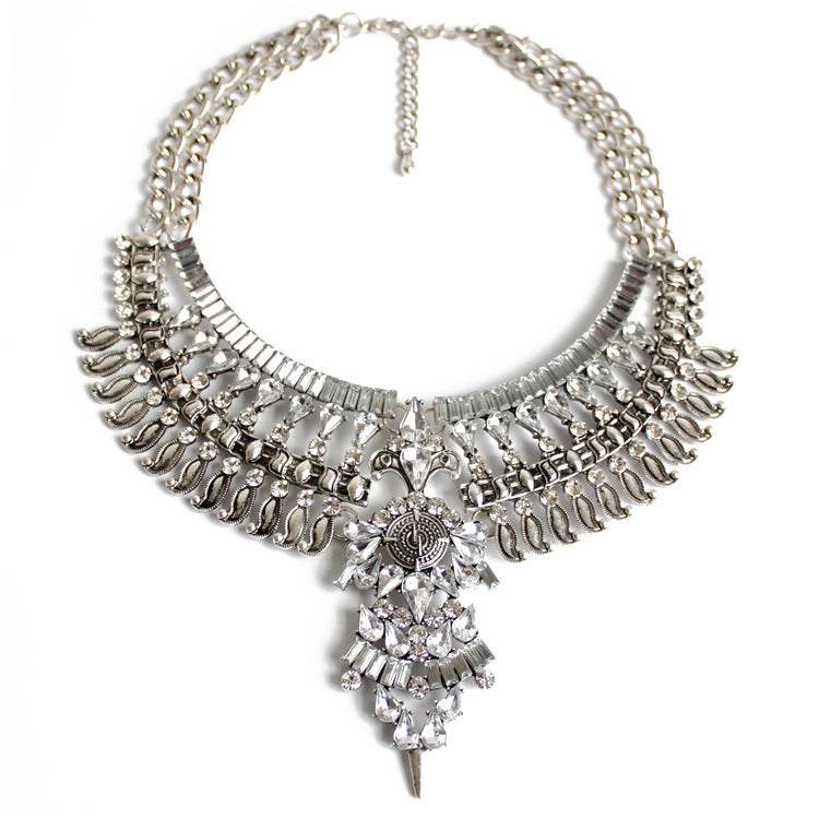 Alloy Diamond Short Necklace Crystal Necklace - ProTrendyz