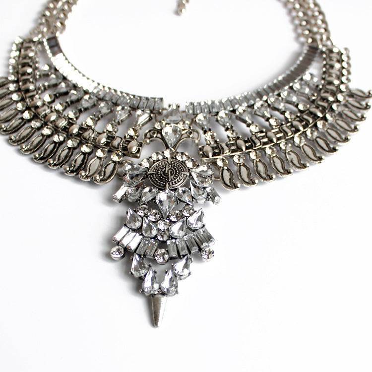 Alloy Diamond Short Necklace Crystal Necklace - ProTrendyz