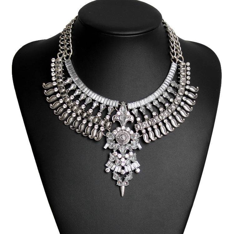Alloy Diamond Short Necklace Crystal Necklace - ProTrendyz