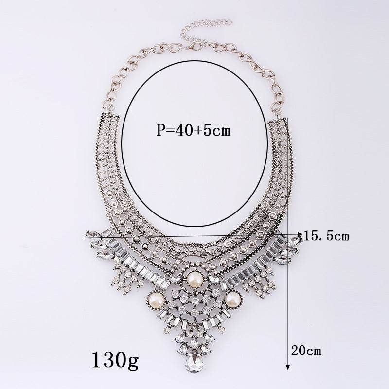Alloy Diamond Short Necklace Crystal Necklace - ProTrendyz