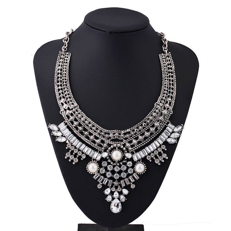Alloy Diamond Short Necklace Crystal Necklace - ProTrendyz