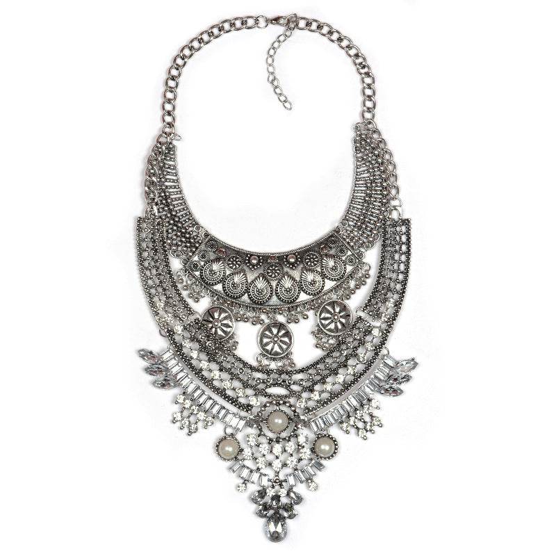 Alloy Diamond Short Necklace Crystal Necklace - ProTrendyz