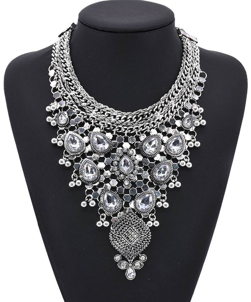 Alloy Diamond Short Necklace Crystal Necklace - ProTrendyz