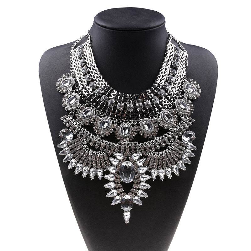 Alloy Diamond Short Necklace Crystal Necklace - ProTrendyz