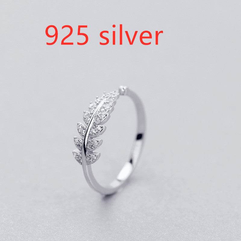 LNRRABC Woman Jewelry Fashion Simple Design Leaf Ring Personality Female Flower Rings Wedding Rings for Women - ProTrendyz