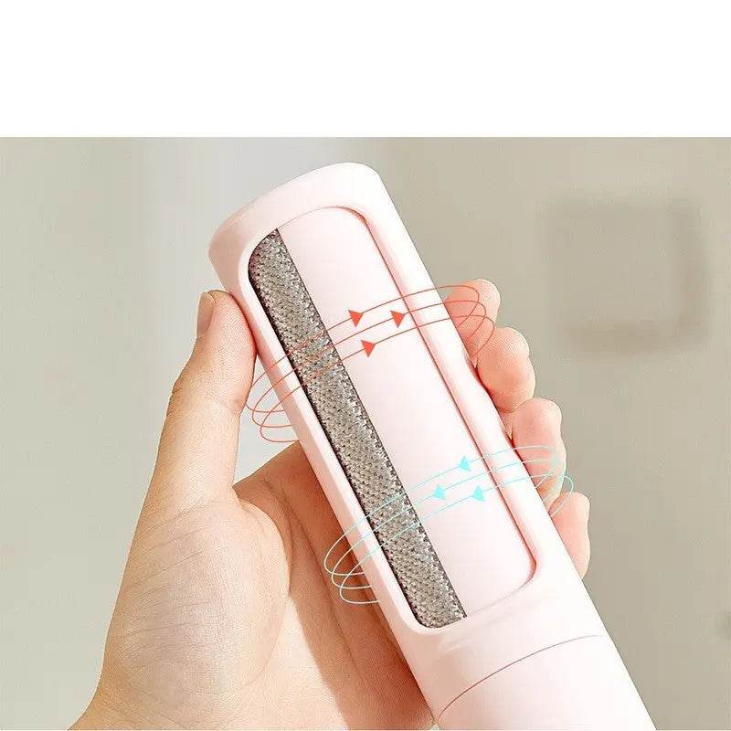 2 in 1 Reusable Pet Hair Remover Brush Lint Roller Portable Effective Self Cleaning Tool for Cat Dog Fur Hair Dust Removal Brush US - ProTrendyz