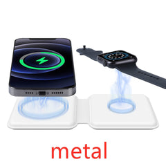 2 in 1 Magnetic Wireless Charger 15W Charging Dock Wireless QI Fast Charger - ProTrendyz
