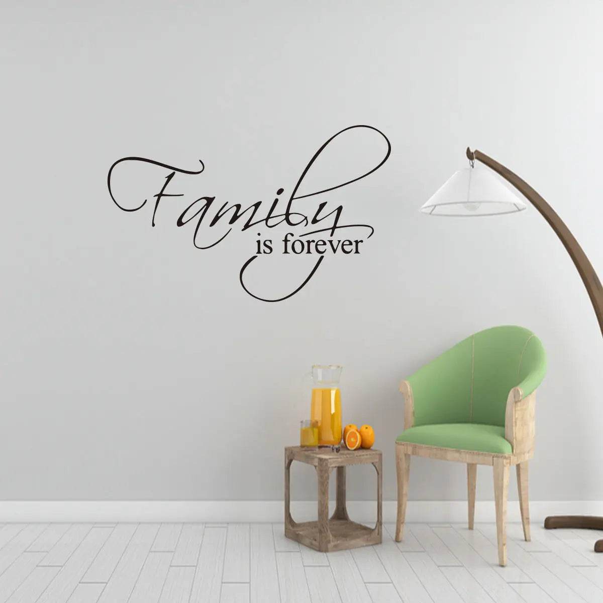Family is Forever Living Room Bedroom Background Wall Family Decoration Wall Stickers - ProTrendyz