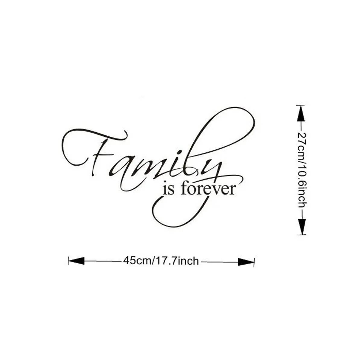 Family is Forever Living Room Bedroom Background Wall Family Decoration Wall Stickers - ProTrendyz