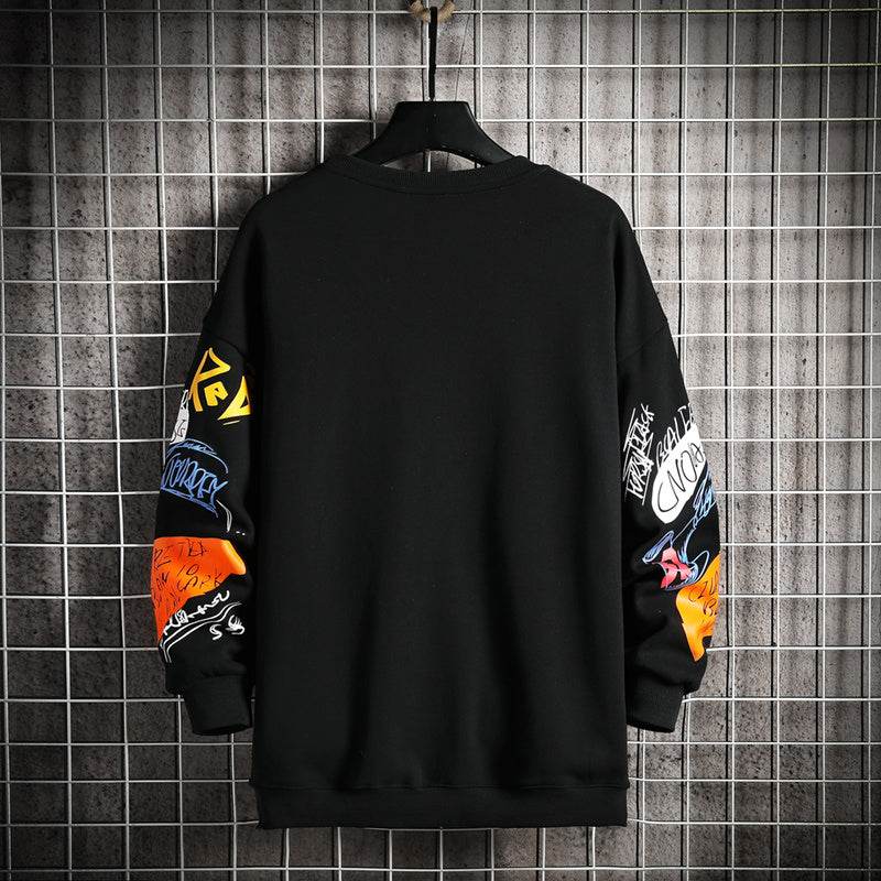 SingleRoad Mens Crewneck Sweatshirt Men Harajuku Oversized Japanese Streetwear Hip Hop Black Hoodie Men Sweatshirts Hoodies - ProTrendyz