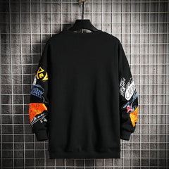 SingleRoad Mens Crewneck Sweatshirt Men Harajuku Oversized Japanese Streetwear Hip Hop Black Hoodie Men Sweatshirts Hoodies - ProTrendyz