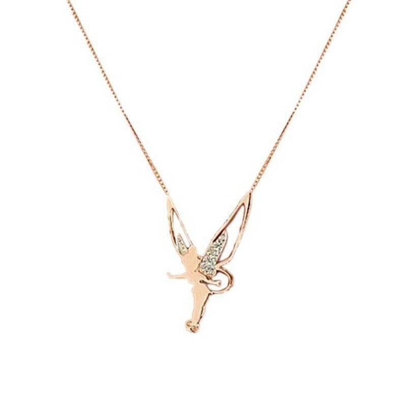 Diamond Angel Wings Necklace Charm Fashion Jewelry - ProTrendyz