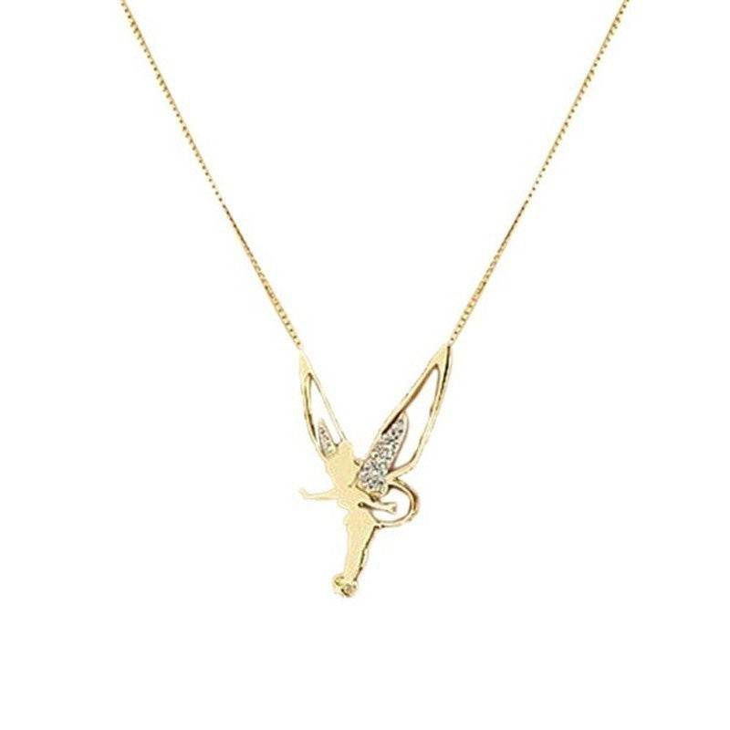 Diamond Angel Wings Necklace Charm Fashion Jewelry - ProTrendyz