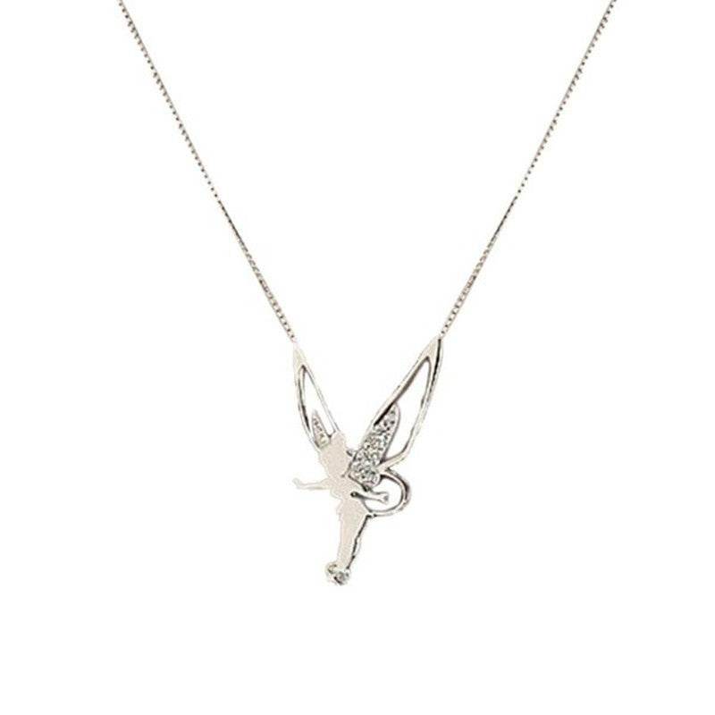 Diamond Angel Wings Necklace Charm Fashion Jewelry - ProTrendyz