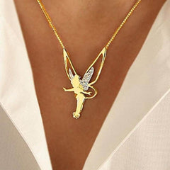 Diamond Angel Wings Necklace Charm Fashion Jewelry - ProTrendyz