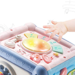 Baby Musical Box Toddler Funny Hand Drum Toy Baby Activity Cube Geometric Blocks - ProTrendyz