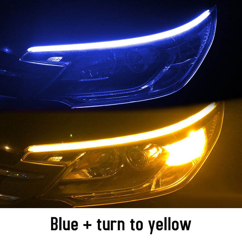 Led DRL Car Daytime Running Lights Flexible Waterproof Auto Turn Signal Yellow Brake Side Headlights Light Car Accessories - ProTrendyz