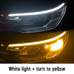 Led DRL Car Daytime Running Lights Flexible Waterproof Auto Turn Signal Yellow Brake Side Headlights Light Car Accessories - ProTrendyz