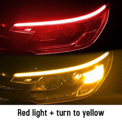 Led DRL Car Daytime Running Lights Flexible Waterproof Auto Turn Signal Yellow Brake Side Headlights Light Car Accessories - ProTrendyz