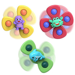 Kids Gyro Insect Sucker Spinner Rattle Bathroom Bath Toys Table Dinner Appease Toys for Baby Toddlers - ProTrendyz