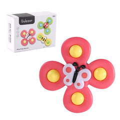 Kids Gyro Insect Sucker Spinner Rattle Bathroom Bath Toys Table Dinner Appease Toys for Baby Toddlers - ProTrendyz