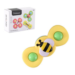 Kids Gyro Insect Sucker Spinner Rattle Bathroom Bath Toys Table Dinner Appease Toys for Baby Toddlers - ProTrendyz