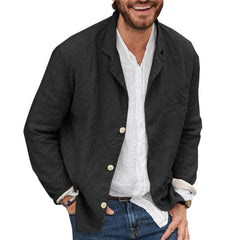 Men's Long-sleeved Shirts Versatile Casual Loose Jacket Top