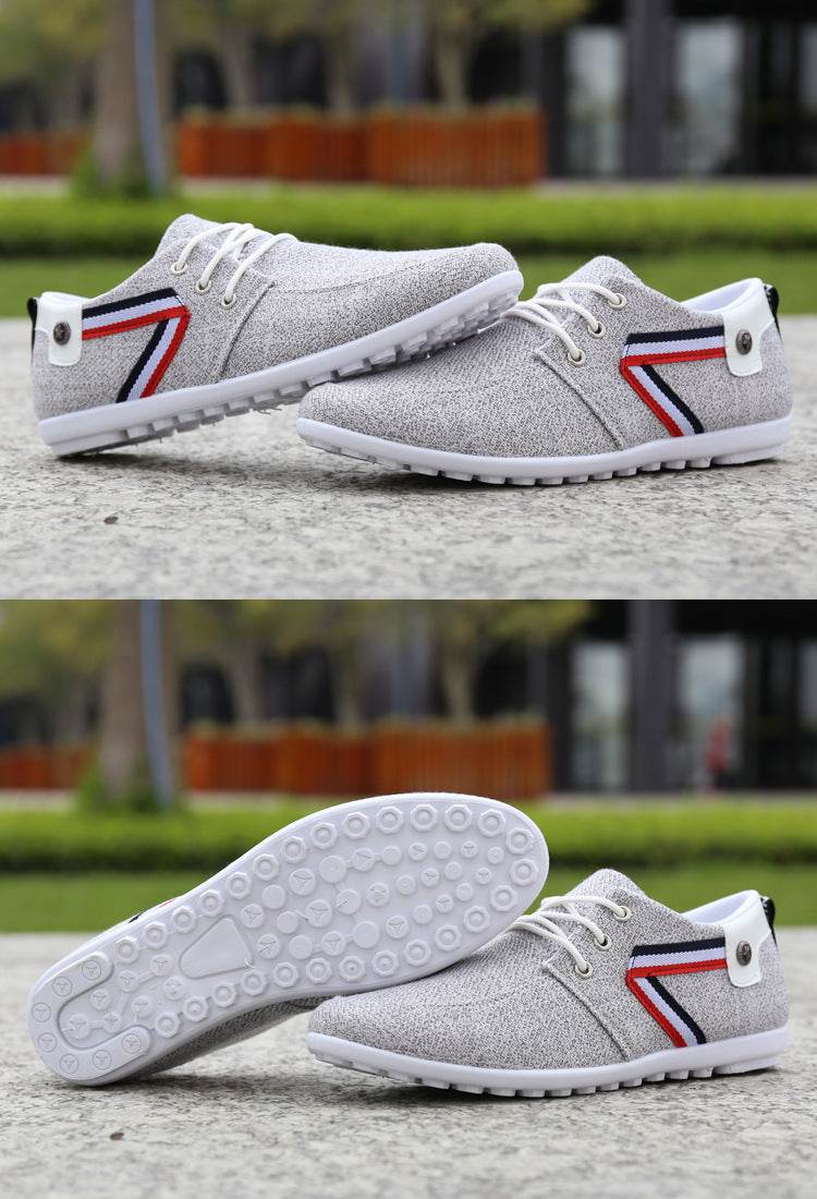 Men'S Soft-Soled Canvas Shoes, Sports And Leisure Old Beijing Cloth Shoes, Peas Shoes - ProTrendyz