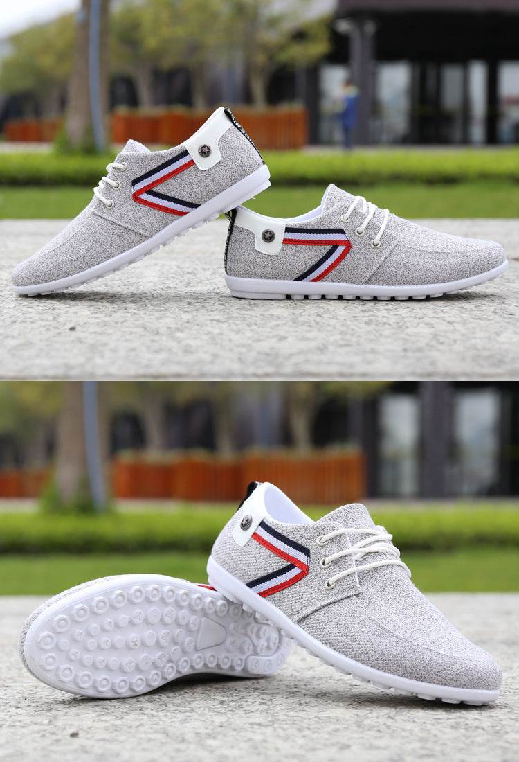 Men'S Soft-Soled Canvas Shoes, Sports And Leisure Old Beijing Cloth Shoes, Peas Shoes - ProTrendyz