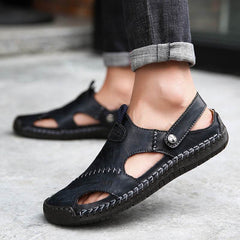 Men's Closed Toe Sandals Summer Adjustable Slides Slippers Fashion Beach Shoes - ProTrendyz