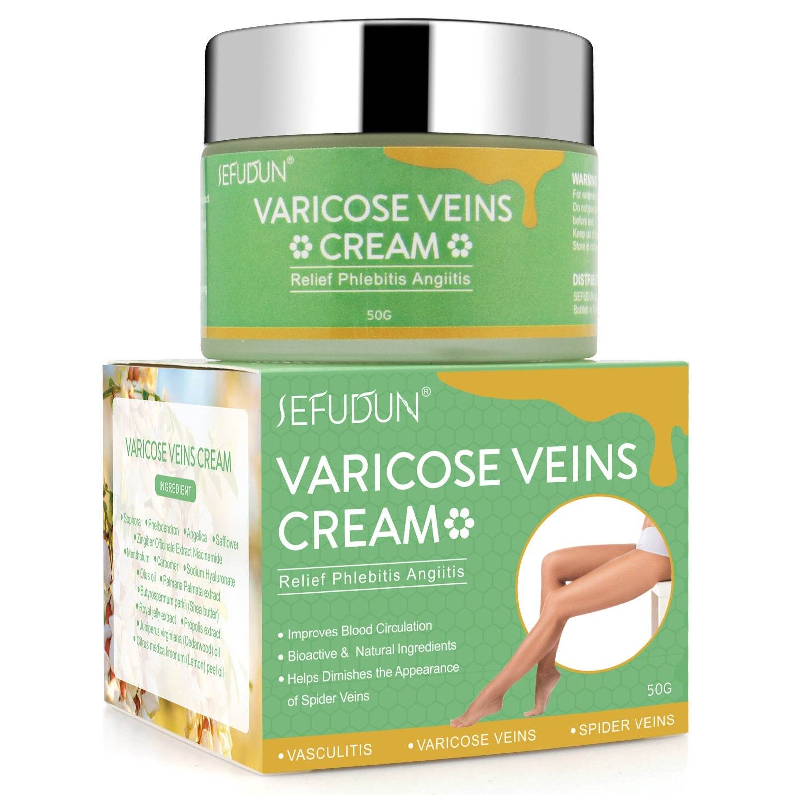 Vein Cream Red Blood Streaks Repair Earthworm Leg Bruises Bulge Relief Pain Safflower Skin care lotion Varicose Cream - ProTrendyz