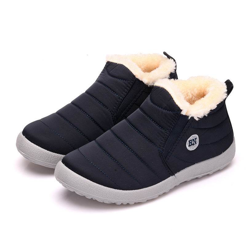 Slip on Fashion Unisex Keeping Warm Ankle Boots Men Winter Snow Boots Shoes Women Man Waterproof Lightweight Flat Plus Size Shoe - ProTrendyz