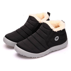 Slip on Fashion Unisex Keeping Warm Ankle Boots Men Winter Snow Boots Shoes Women Man Waterproof Lightweight Flat Plus Size Shoe - ProTrendyz