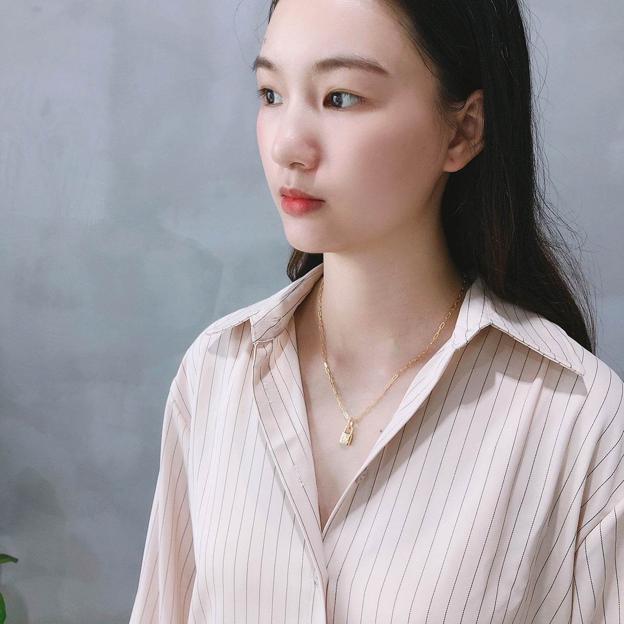 Sterling Silver Necklace Diamond Lock Net Red INS Popular Necklace Short Neck Chain - ProTrendyz