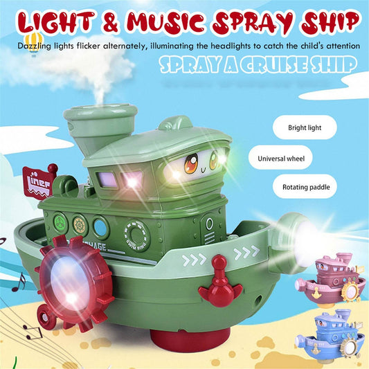 Electric Water Rotating Spray Ship Toys Cartoon Boat Funny Baby Bath Toys - ProTrendyz