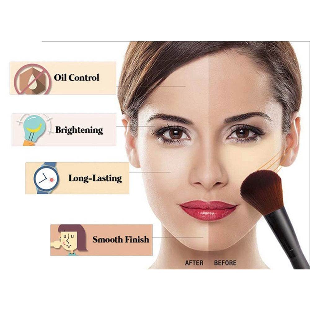 Face Foundation Powder Oil Control Contour Full CoverBanana Powder Translucent Mineral Makeup Base Matte Foundation Make Up - ProTrendyz