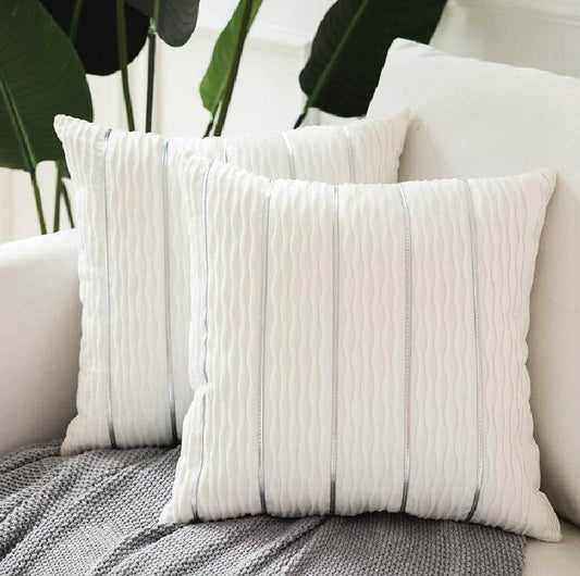 Simple Luxury Striped Velvet Pillow Cover Pillow Cushion Cover Pillow Case Covers for Sofa Flannel Velvet Sofa Cushion Cover - ProTrendyz