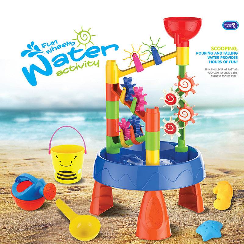 Waterwheel Funnel Beach Table Set Summer Beach Play Children's Toys - ProTrendyz