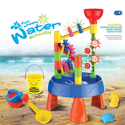 Waterwheel Funnel Beach Table Set Summer Beach Play Children's Toys - ProTrendyz