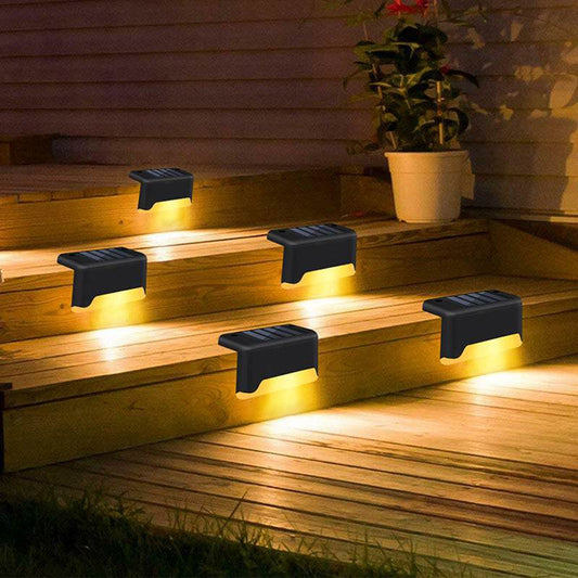 New Upgrade Waterproof LED Solar Fence Lamp Solar Deck Lights Solar Step Light Outdoor For Patio Stairs Garden Pathway Step Yard - ProTrendyz