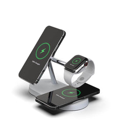Multifunctional Five-In-One Magnetic Wireless Charging Watch Headset Desktop Mobile Phone Holder Charger 15W Fast Charge - ProTrendyz