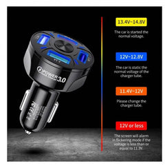 7A Fast Charge Car Charger One For Four Car Mobile Phone Charger Car Charger - ProTrendyz