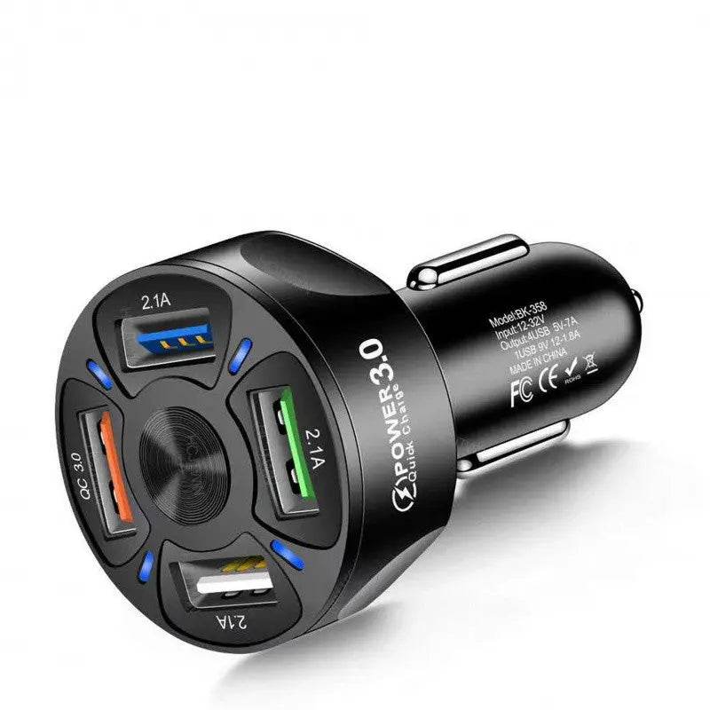 7A Fast Charge Car Charger One For Four Car Mobile Phone Charger Car Charger - ProTrendyz