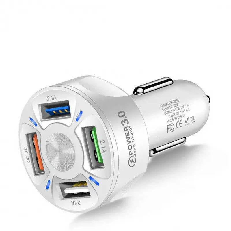 7A Fast Charge Car Charger One For Four Car Mobile Phone Charger Car Charger - ProTrendyz