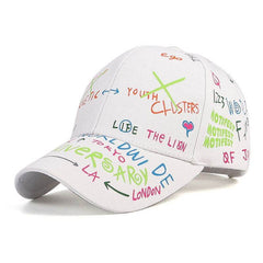 New WHAT Graffiti Baseball Cap Hip Hop Tide Hat Summer Travel Shade Caps Men Women Outdoor Sports Casual Hats Snapback Hats Gorr - ProTrendyz