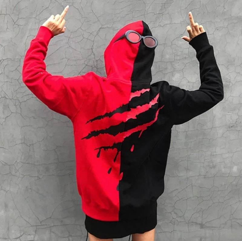 Men'S Casual Fashion Color-Blocking Sweater Long-Sleeved Sports Hooded Top Men'S Clothing - ProTrendyz