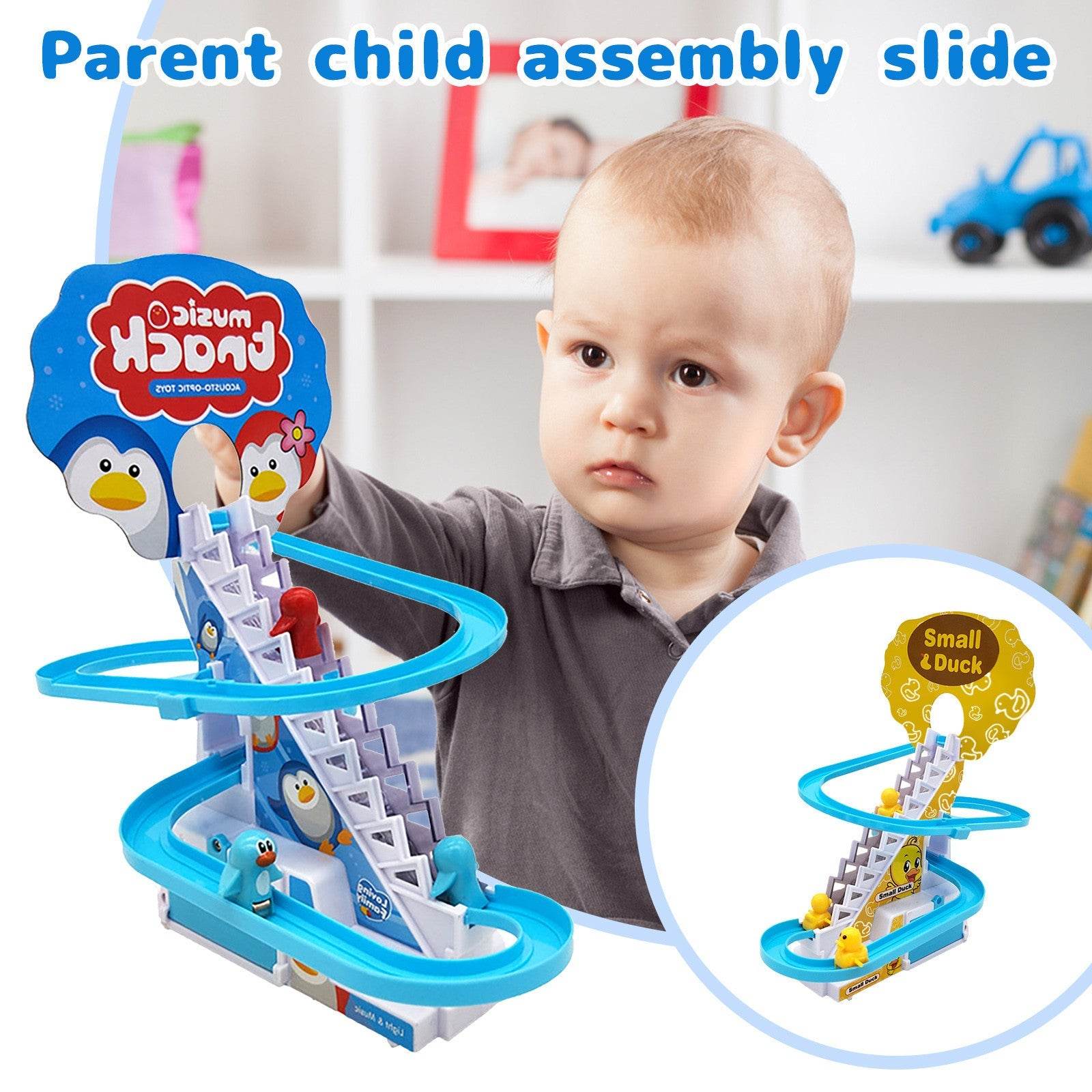 Little Duck Climbing Stairs Toy Little Penguin Automatic Ladder Light - ProTrendyz